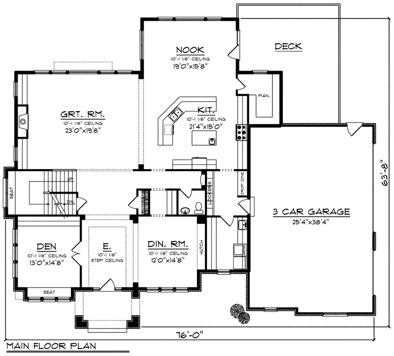 European House Plan First Floor - Tristan Oak Luxury Tudor Home 051D-0797 - Shop House Plans and More