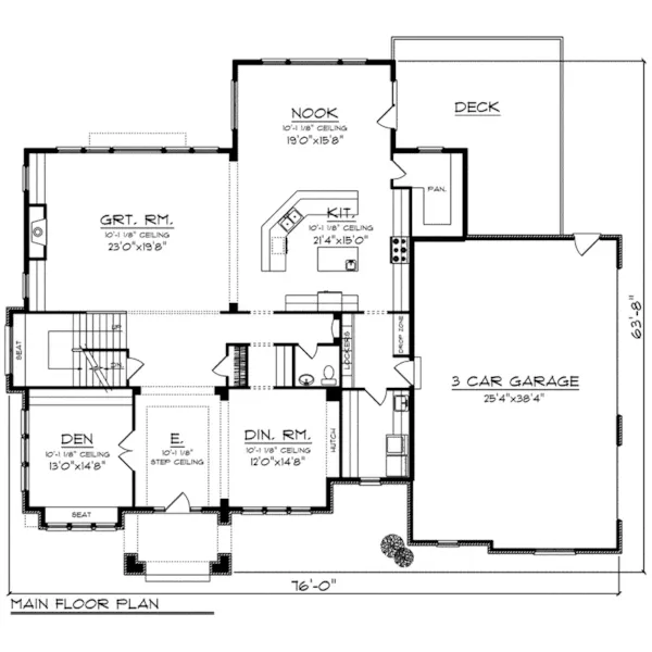 Tudor House Plan First Floor - Tristan Oak Luxury Tudor Home 051D-0797 - Shop House Plans and More