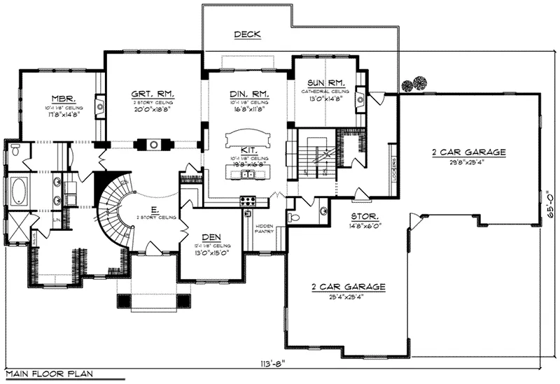 European House Plan First Floor - Kings Knoll Luxury Home 051D-0798 - Search House Plans and More