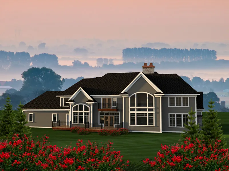 European House Plan Rear Photo 01 - Kings Knoll Luxury Home 051D-0798 - Search House Plans and More