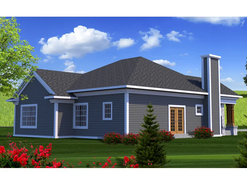 Arts & Crafts House Plan Rear Photo 01 - Hollace Rustic Ranch Home 051D-0799 - Search House Plans and More