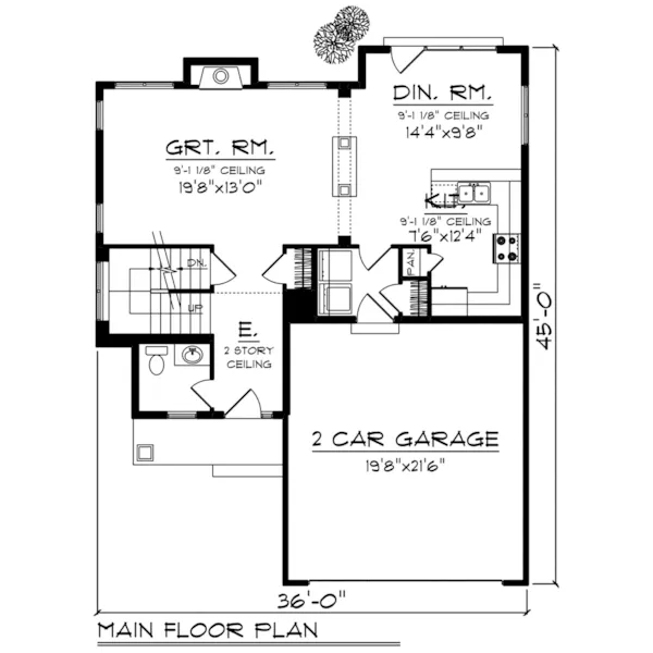 European House Plan First Floor - Haley Craftsman Farmhouse 051D-0802 - Search House Plans and More