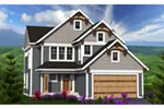 Craftsman House Plan Front of Home - Haley Craftsman Farmhouse 051D-0802 - Search House Plans and More