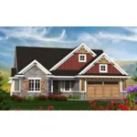 Ranch House Plan Front of Home - Copley Haven Craftsman Home 051D-0804 - Search House Plans and More