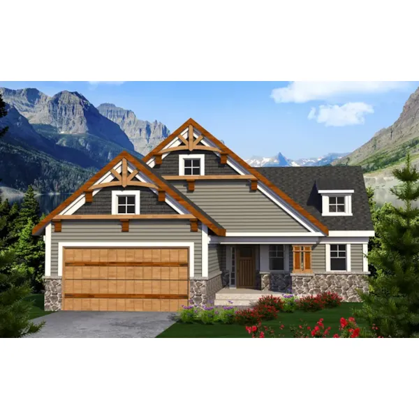 Neoclassical House Plan Front of Home - Frances Pass Craftsman Home 051D-0805 - Search House Plans and More