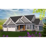 Arts & Crafts House Plan Front of Home - Clover Hill Craftsman Home 051D-0807 - Search House Plans and More