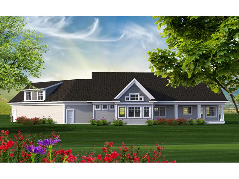Arts & Crafts House Plan Rear Photo 01 - Clements Path Craftsman Home 051D-0808 - Search House Plans and More