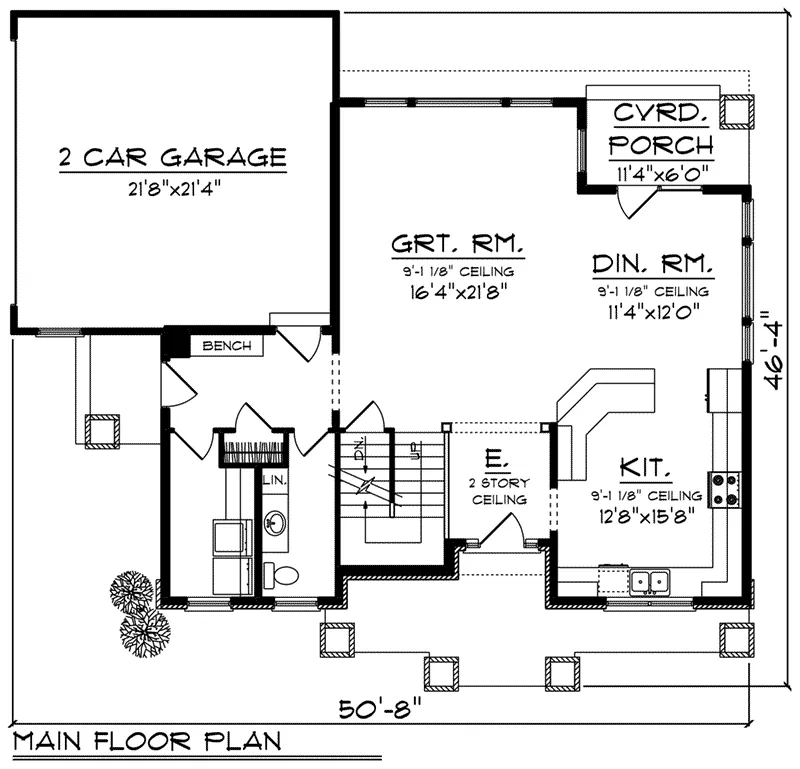 Arts & Crafts House Plan First Floor - Morrow Lane Shingle Style Home 051D-0810 - Shop House Plans and More