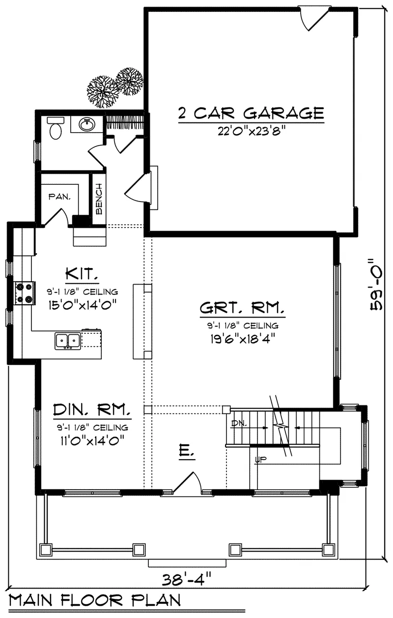 Country House Plan First Floor - Pennie Country Farmhouse 051D-0811 - Shop House Plans and More
