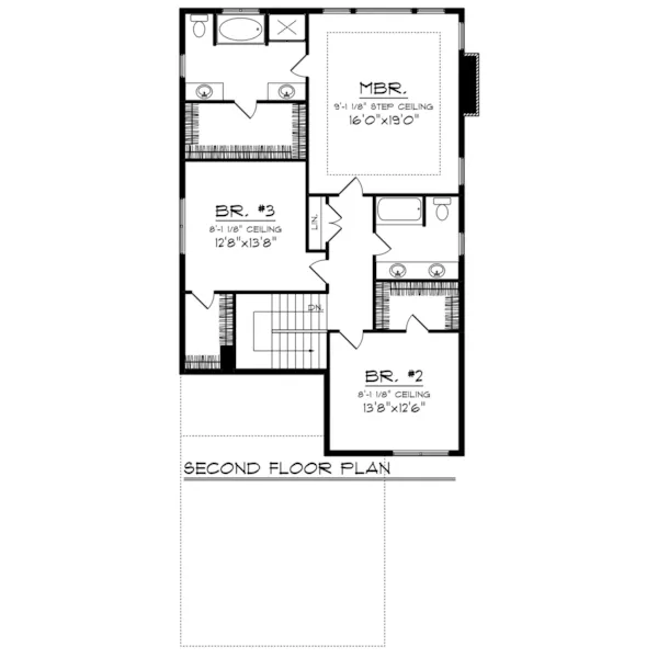 Craftsman House Plan Second Floor - Scotts Creek Craftsman Home 051D-0812 - Shop House Plans and More