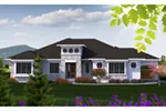 Modern House Plan Front of Home - Alamo Heights Prairie Home 051D-0814 - Search House Plans and More