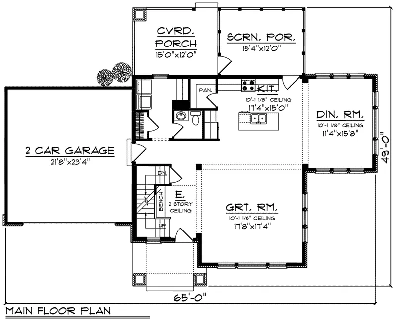 Farmhouse Plan First Floor - Ashley Chase Craftsman Home 051D-0815 - Search House Plans and More