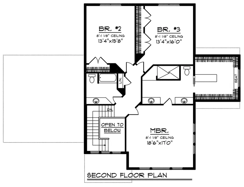 Farmhouse Plan Second Floor - Ashley Chase Craftsman Home 051D-0815 - Search House Plans and More