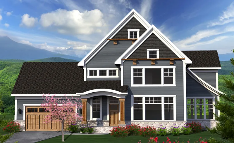 Farmhouse Plan Front of Home - Ashley Chase Craftsman Home 051D-0815 - Search House Plans and More
