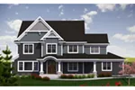 Craftsman House Plan Front of Home - Flatley Country Craftsman Home 051D-0817 - Search House Plans and More