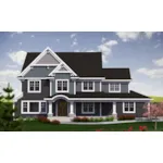 Craftsman House Plan Front of Home - Flatley Country Craftsman Home 051D-0817 - Search House Plans and More