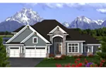 Arts & Crafts House Plan Front of Home - Mirabel Traditional Home 051D-0818 - Shop House Plans and More
