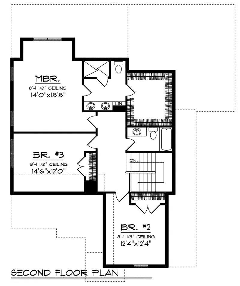 Lake House Plan Second Floor - Kensley Rustic Craftsman Home 051D-0819 - Search House Plans and More