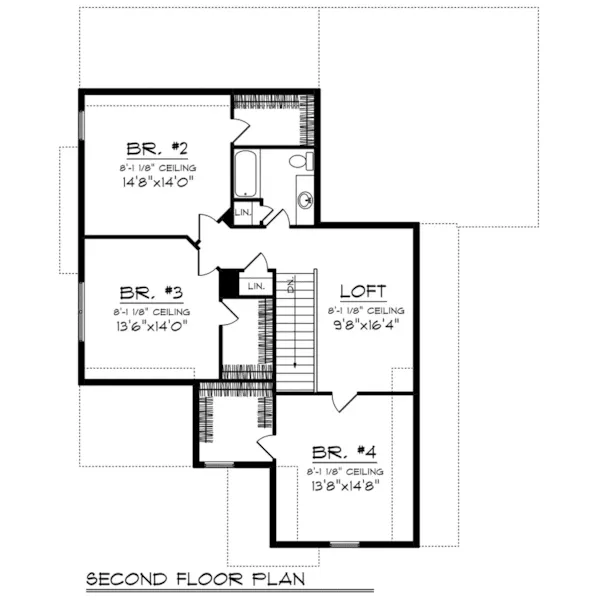 Country House Plan Second Floor - Olson Ferry Craftsman Home 051D-0820 - Shop House Plans and More