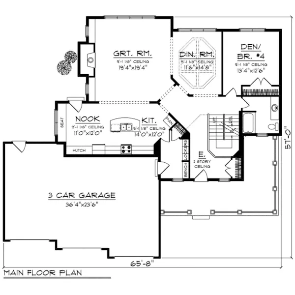 Luxury House Plan First Floor - Roberts Creek Craftsman Home 051D-0821 - Shop House Plans and More