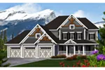 Arts & Crafts House Plan Front of Home - Roberts Creek Craftsman Home 051D-0821 - Shop House Plans and More