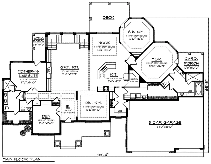 Craftsman House Plan First Floor - Benbow Lake Craftsman Home 051D-0823 - Search House Plans and More