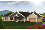 Rustic House Plan Front of Home - Benbow Lake Craftsman Home 051D-0823 - Search House Plans and More