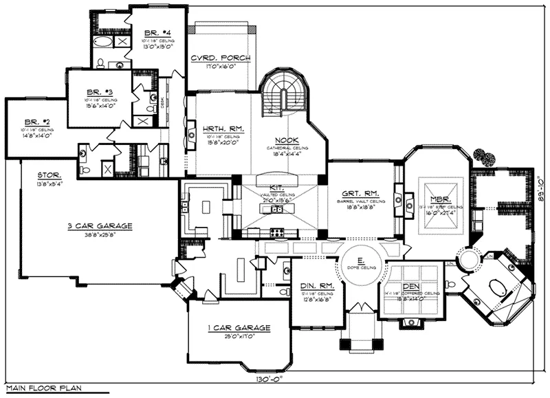 Florida House Plan First Floor - Faracci Italian Luxury Home 051D-0825 - Search House Plans and More