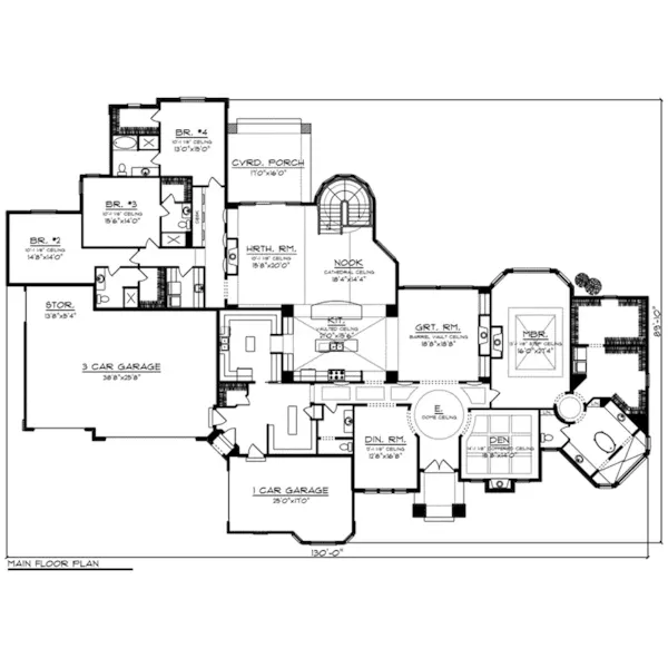 Southwestern House Plan First Floor - Faracci Italian Luxury Home 051D-0825 - Search House Plans and More