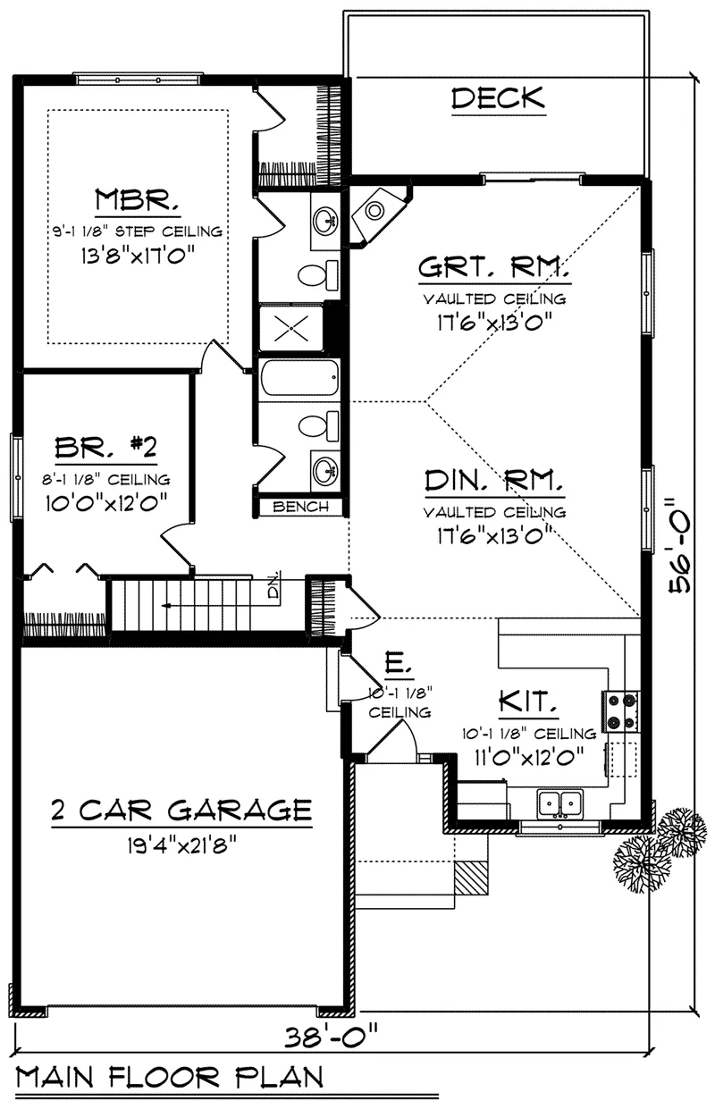 Southwestern House Plan First Floor - Elisa Craftsman Ranch Home 051D-0826 - Search House Plans and More