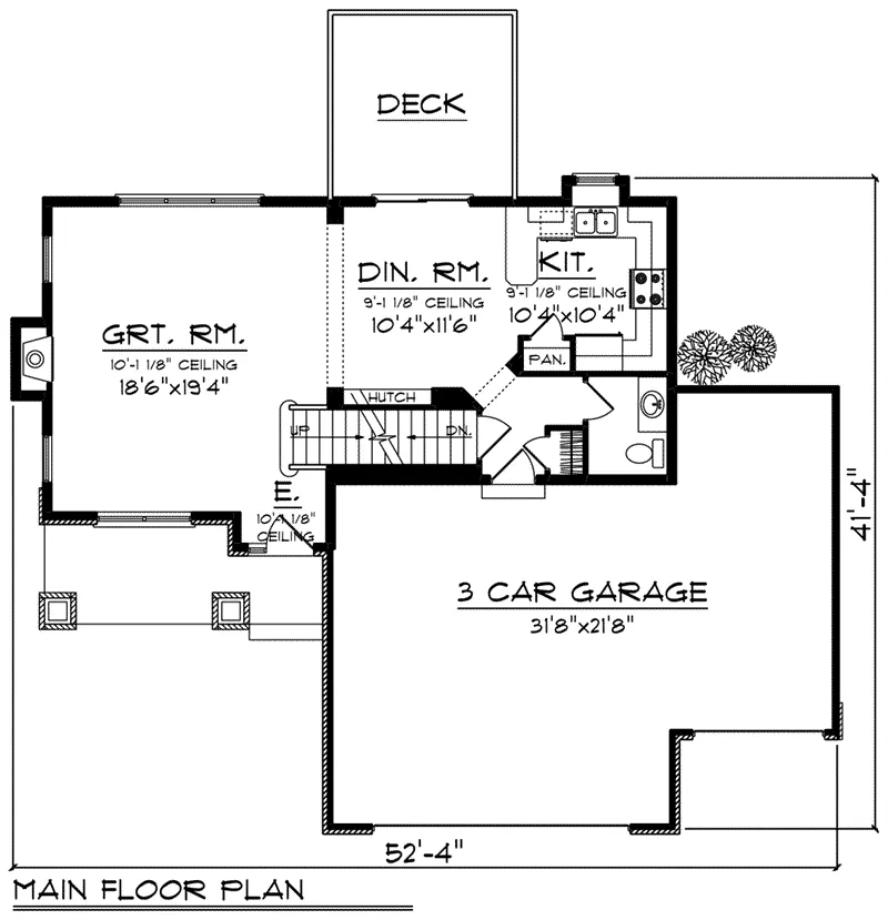 Shingle House Plan First Floor - Garren Craftsman Home 051D-0827 - Search House Plans and More