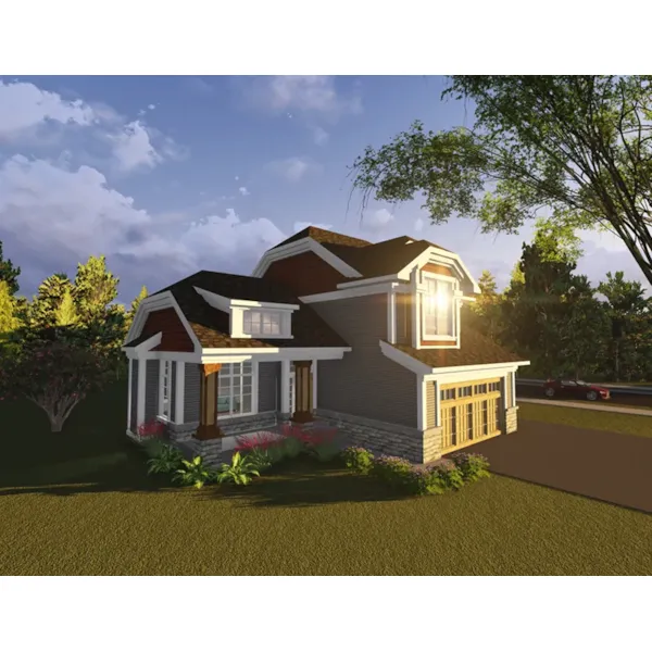 Rustic House Plan Front of Home - Garren Craftsman Home 051D-0827 - Search House Plans and More