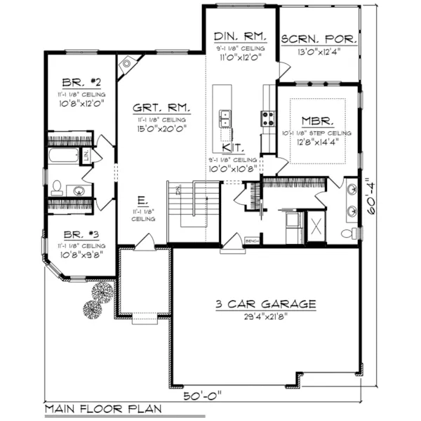 Florida House Plan First Floor - Sereno Italian Ranch Home 051D-0831 - Shop House Plans and More