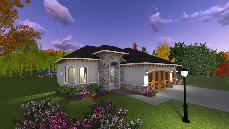 Florida House Plan Front Photo 02 - Sereno Italian Ranch Home 051D-0831 - Shop House Plans and More