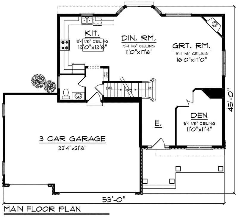 Country House Plan First Floor - Bowers Craftsman Home 051D-0838 - Search House Plans and More