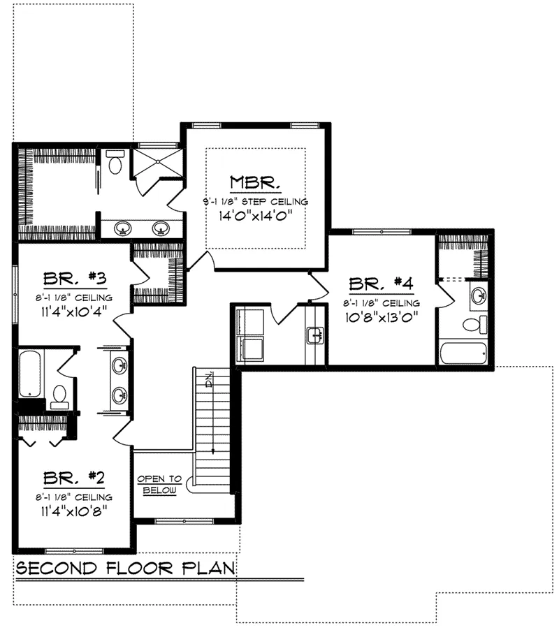 Rustic House Plan Second Floor - Devona Craftsman Home 051D-0841 - Search House Plans and More