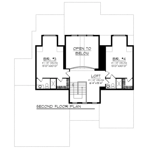 Country House Plan Second Floor - Decker Lane Craftsman Home 051D-0842 - Search House Plans and More