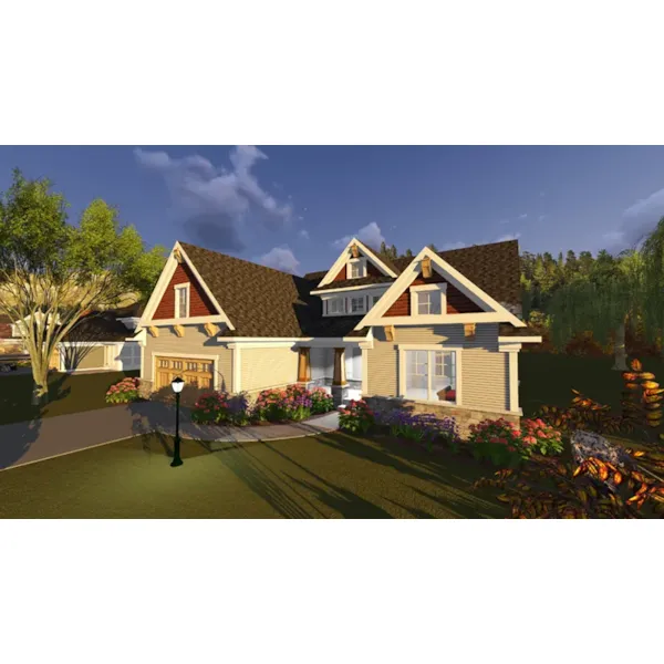 Country House Plan Front of Home - Decker Lane Craftsman Home 051D-0842 - Search House Plans and More