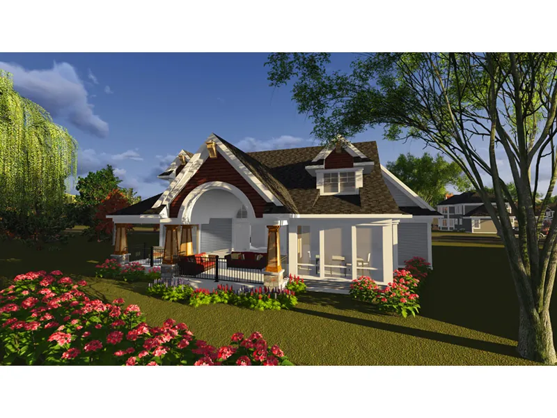 Arts & Crafts House Plan Rear Photo 01 - Decker Lane Craftsman Home 051D-0842 - Search House Plans and More