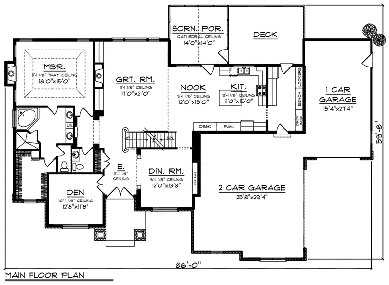 Luxury House Plan First Floor - Newbury Craftsman Home 051D-0843 - Shop House Plans and More