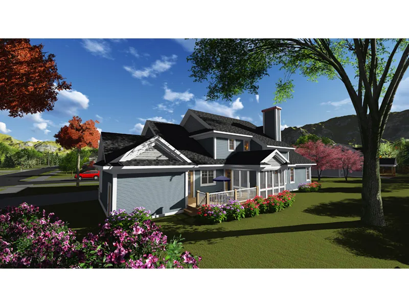 Luxury House Plan Rear Photo 01 - Newbury Craftsman Home 051D-0843 - Shop House Plans and More