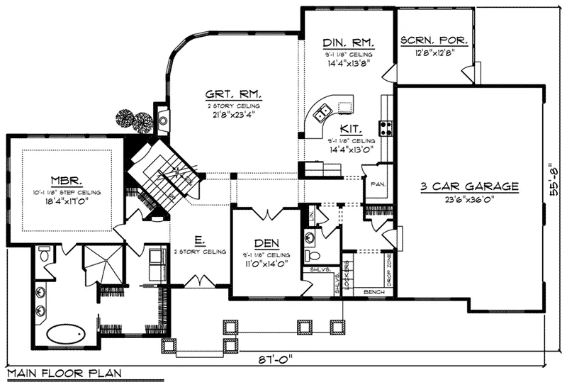Victorian House Plan First Floor - Martin Place Luxury Home 051D-0845 - Shop House Plans and More