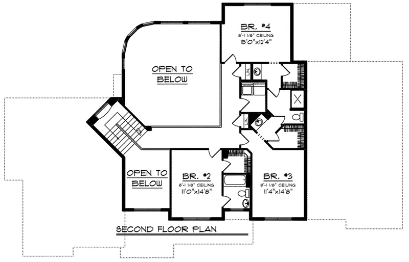 Victorian House Plan Second Floor - Martin Place Luxury Home 051D-0845 - Shop House Plans and More