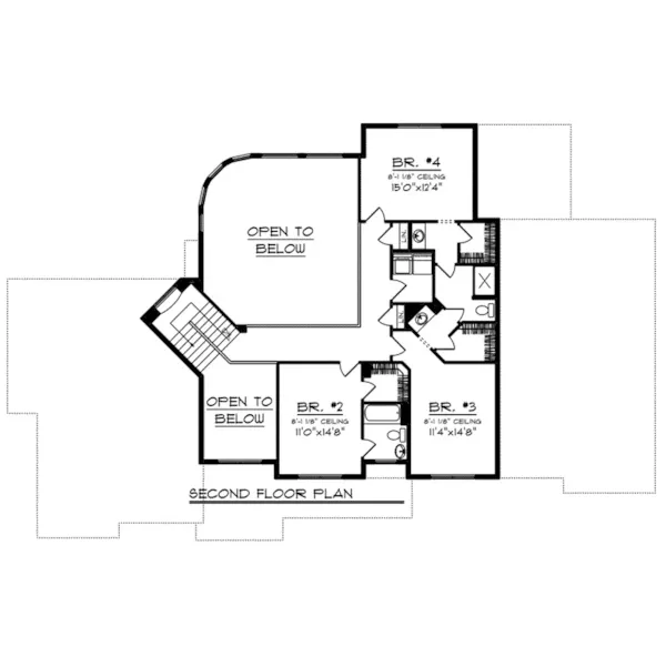 Arts & Crafts House Plan Second Floor - Martin Place Luxury Home 051D-0845 - Shop House Plans and More