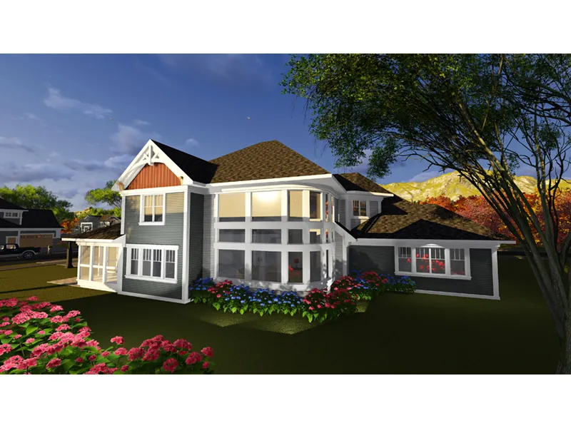 Victorian House Plan Rear Photo 01 - Martin Place Luxury Home 051D-0845 - Shop House Plans and More