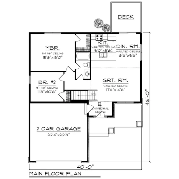 Ranch House Plan First Floor - Olson Lane Craftsman Home 051D-0847 - Shop House Plans and More