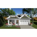 Craftsman House Plan Front of Home - Leland Bay Craftsman Ranch Home 051D-0850 - Shop House Plans and More