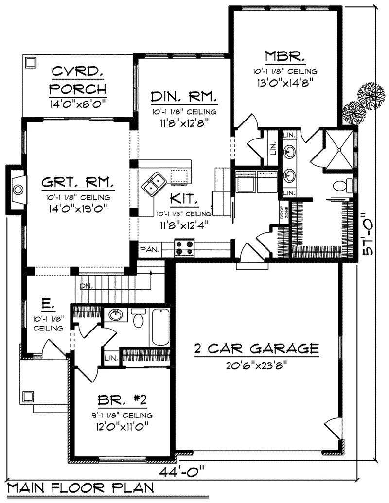 Craftsman House Plan First Floor - Quaint Valley Craftsman Home 051D-0853 - Shop House Plans and More