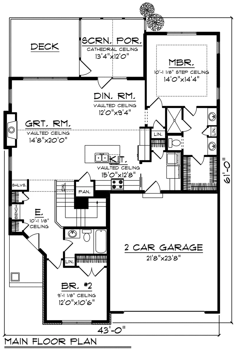 First Floor - Rhineland Valley Ranch Home 051D-0854 - Shop House Plans and More