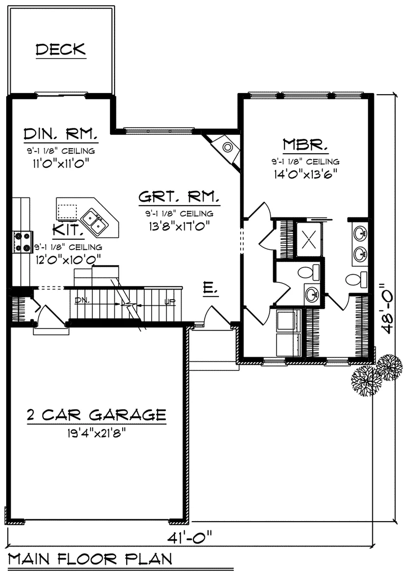 Craftsman House Plan First Floor - Springwater Craftsman Home 051D-0856 - Shop House Plans and More